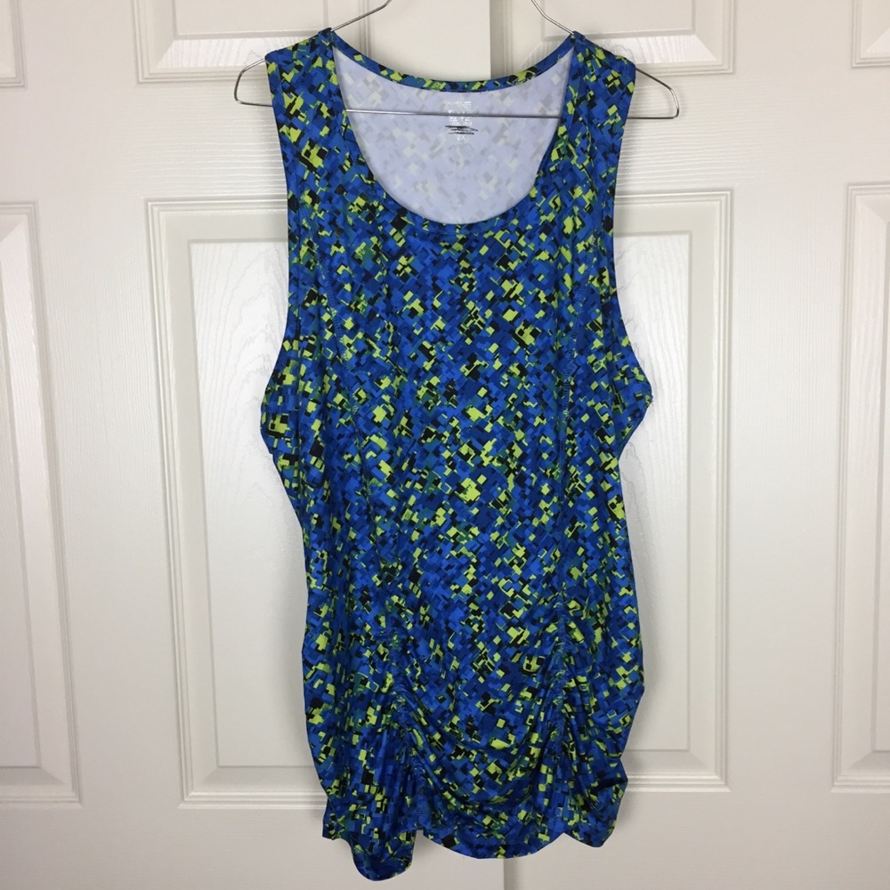 2/$10 Ann Klein Ruched Racerback Workout Tank Top